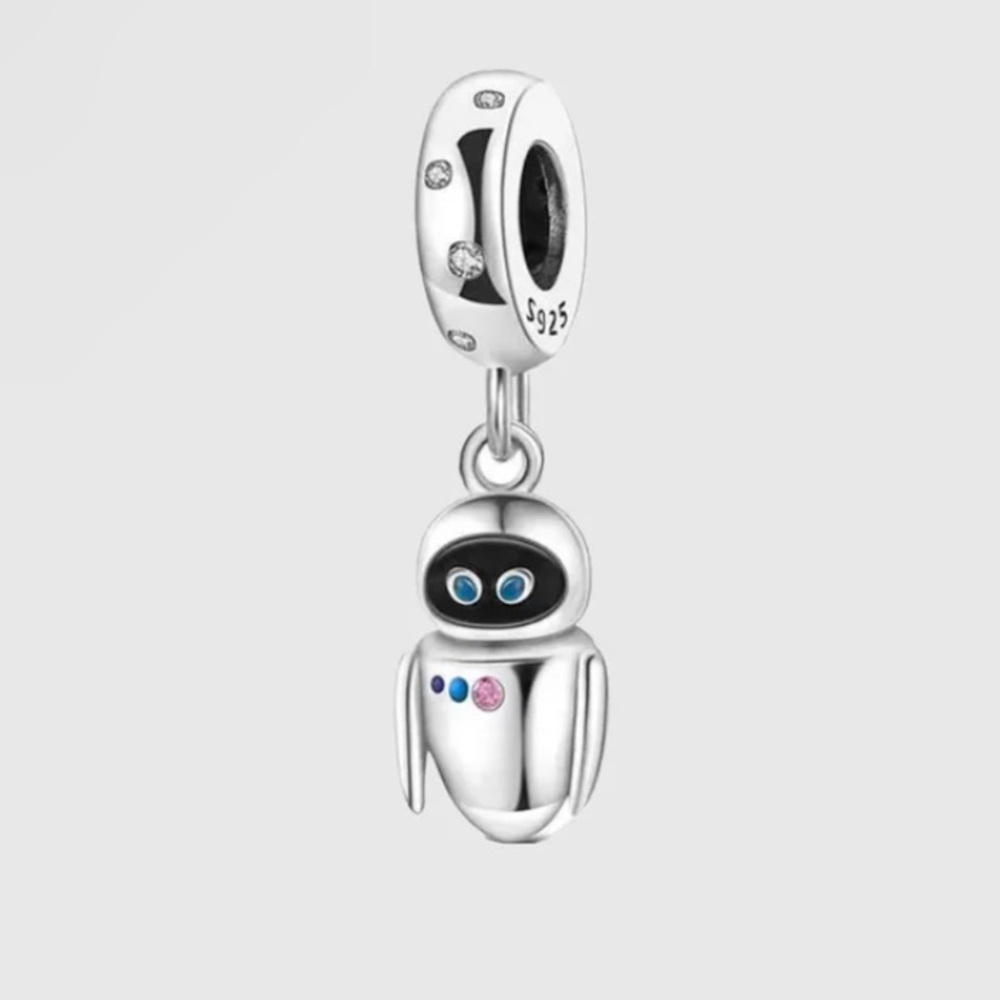 NWOT Wall-E Eve Silver Dangle Charm - Picture 3 of 12
